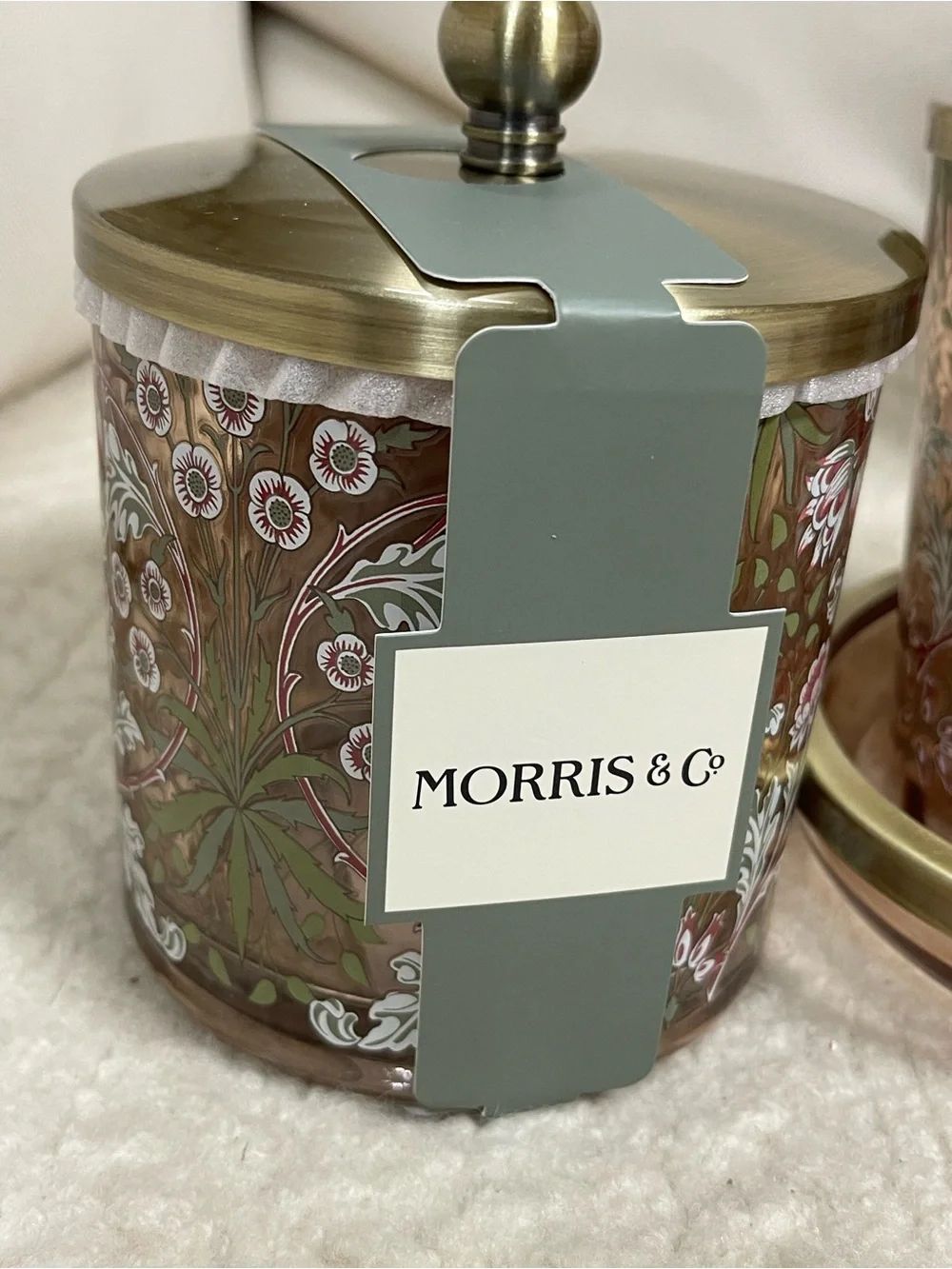 Morris & Co. Floral Bathroom Set - Pink & Gold bathroom accessories set of 6